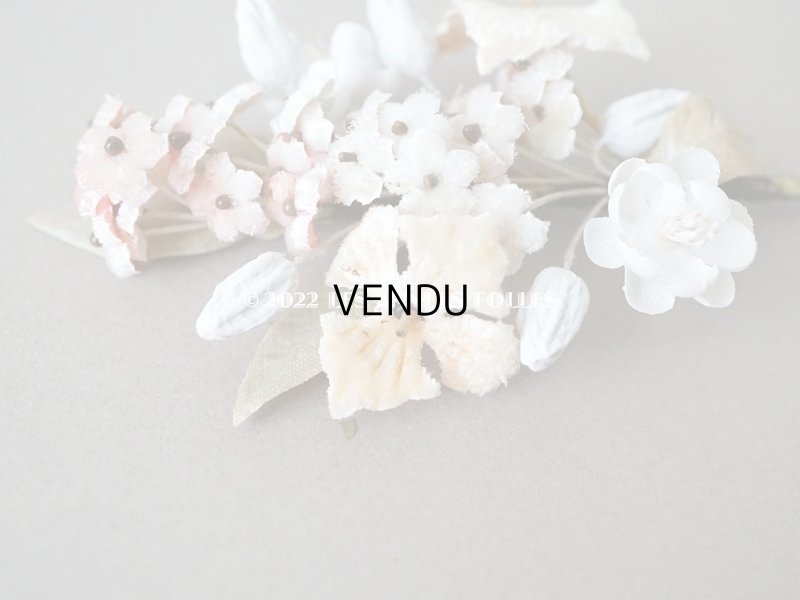 画像4: アンティーク ベルベットの小さな布花 ドールハット用