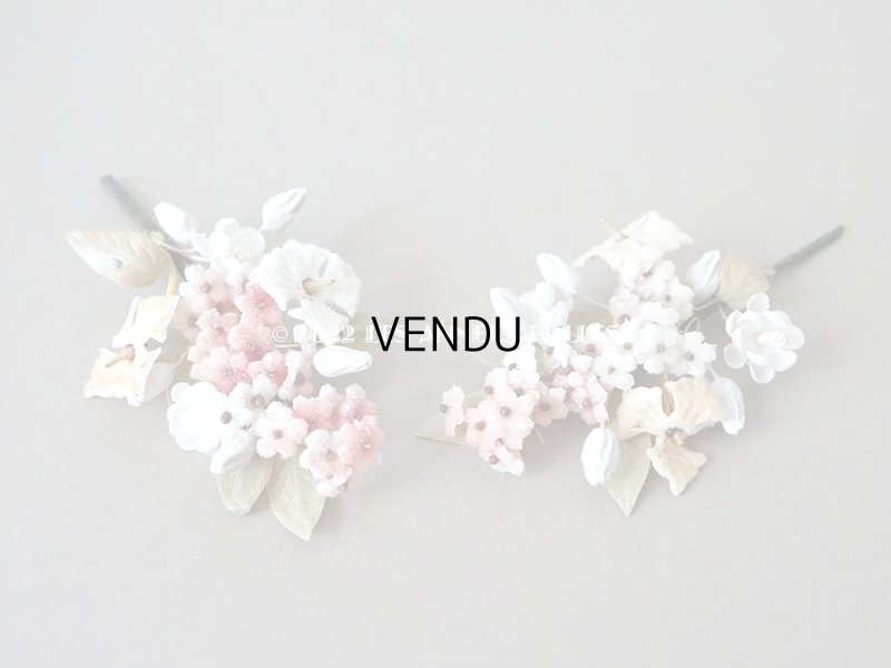 画像6: アンティーク ベルベットの小さな布花 ドールハット用