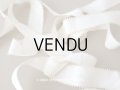 1920年代 アンティーク シルク製 ピコット付き　グログランリボン  3.45m 幅3cm  オフホワイト  ベビー用ボネ＆初聖体　