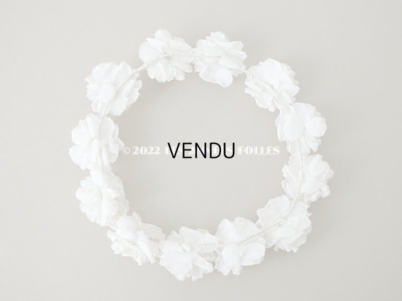 画像3: 1900年代 アンティーク 薔薇の布花のティアラ 花冠