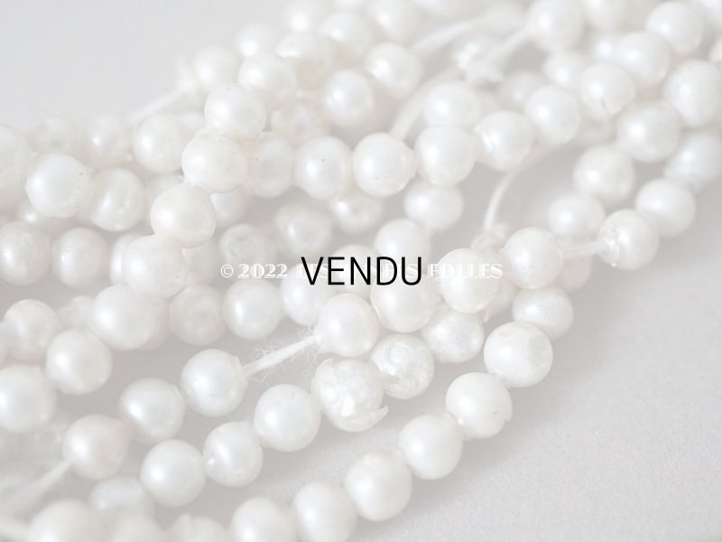 画像5: 1920年代 アンティーク スフレビーズ  フェイクパール 吹きガラス製 約 4.5mm 約550ピース