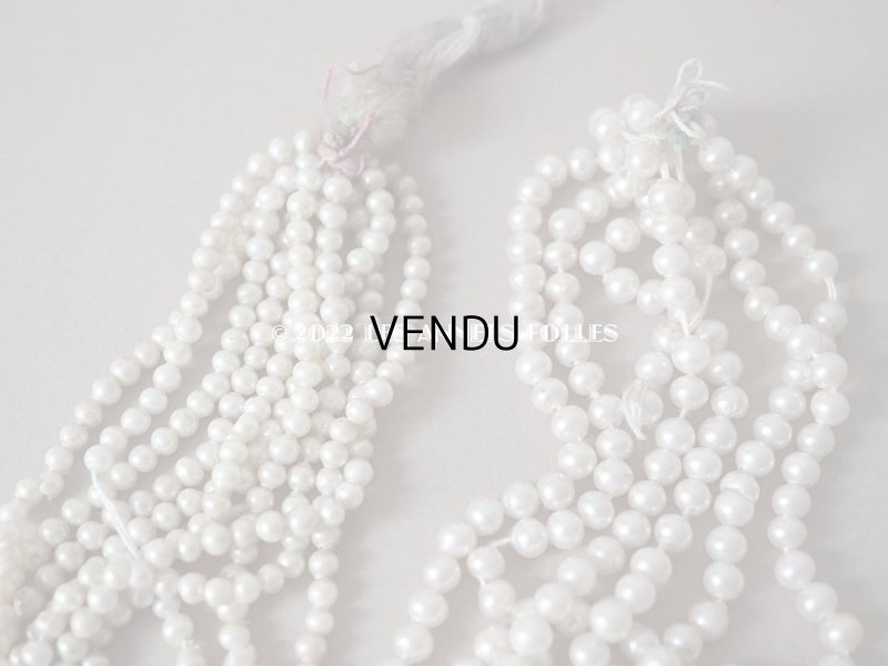 画像7: 1920年代 アンティーク スフレビーズ  フェイクパール 吹きガラス製 約 6mm 約260ピース