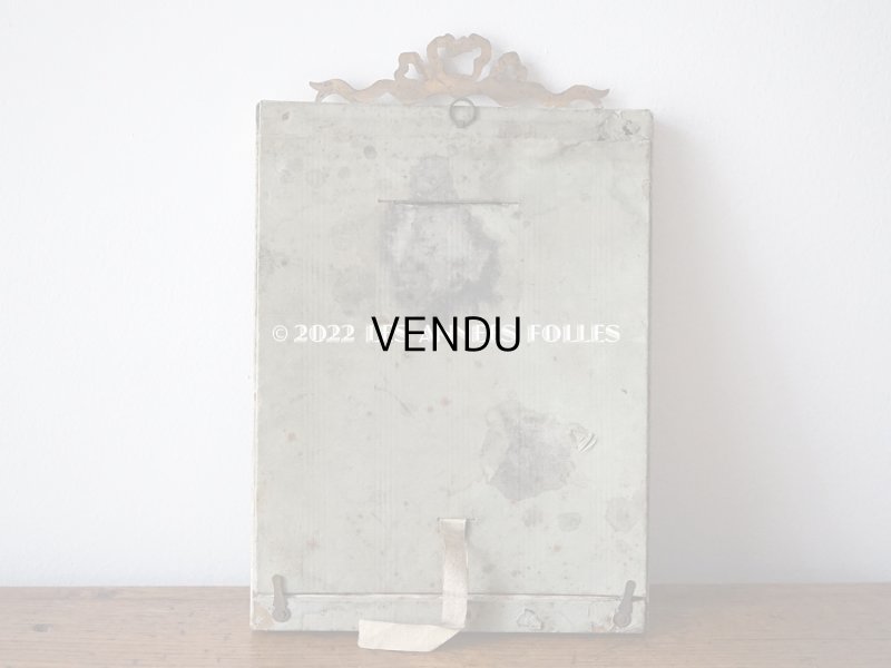 画像6: アンティーク  リボン装飾の大きなフォトフレーム　王冠のトレードマーク パリのアトリエ