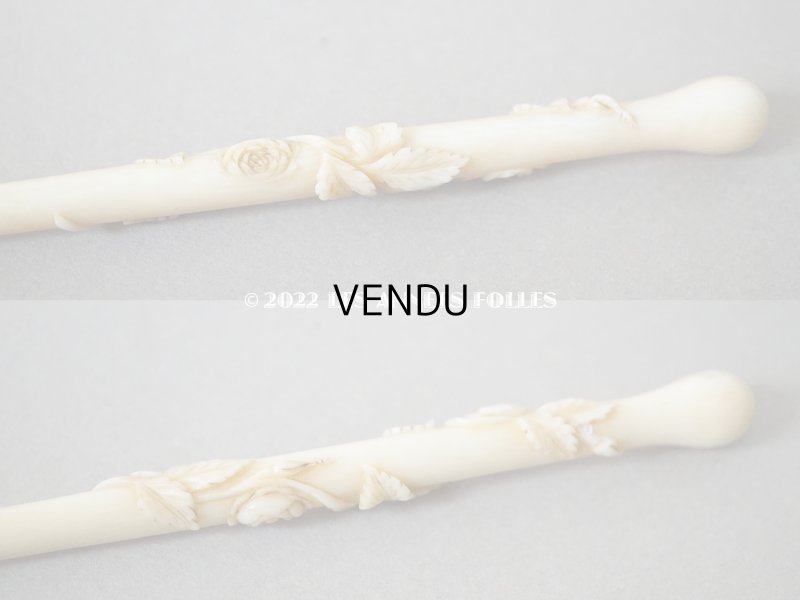 画像3: 19世紀末 アンティーク ペン軸 薔薇のモチーフ ゴールド(18K)