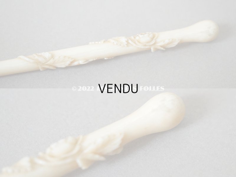 画像4: 19世紀末 アンティーク ペン軸 薔薇のモチーフ ゴールド(18K)