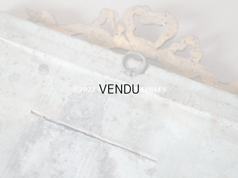 画像7: アンティーク  リボン装飾の大きなフォトフレーム　王冠のトレードマーク パリのアトリエ