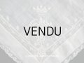 19世紀 アンティーク  結婚式のハンカチ 王冠紋章＆モノグラム刺繍入り　手編みのヴァランシエンヌレース
