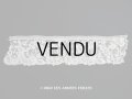 19世紀　アンティーク レース　ポワン・ダングルテールのボーダー　花模様 45cm  幅12cm