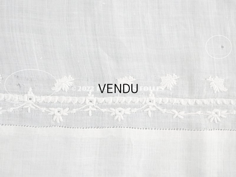 画像10: 19世紀 アンティーク  結婚式のハンカチ 王冠紋章＆モノグラム刺繍入り　手編みのヴァランシエンヌレース