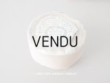 未使用 1900年代 アンティーク 幅広 グログランリボン 淡いピンクオレンジ 10m 幅5.4cm COMPTOIR DE RUBANS COLORIS 406 - AUX GALERIES LAFAYETTE -