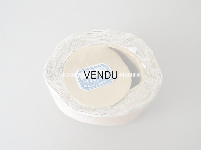 画像3: 未使用 1900年代 アンティーク 幅広 グログランリボン 淡いピンクオレンジ 10m 幅5.4cm COMPTOIR DE RUBANS COLORIS 406 - AUX GALERIES LAFAYETTE -