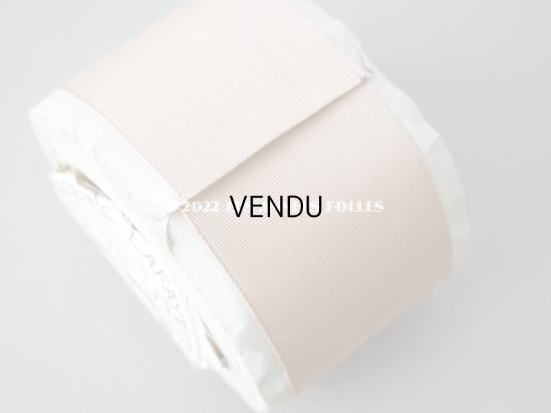 画像5: 未使用 1900年代 アンティーク 幅広 グログランリボン 淡いピンクオレンジ 10m 幅5.4cm COMPTOIR DE RUBANS COLORIS 406 - AUX GALERIES LAFAYETTE -