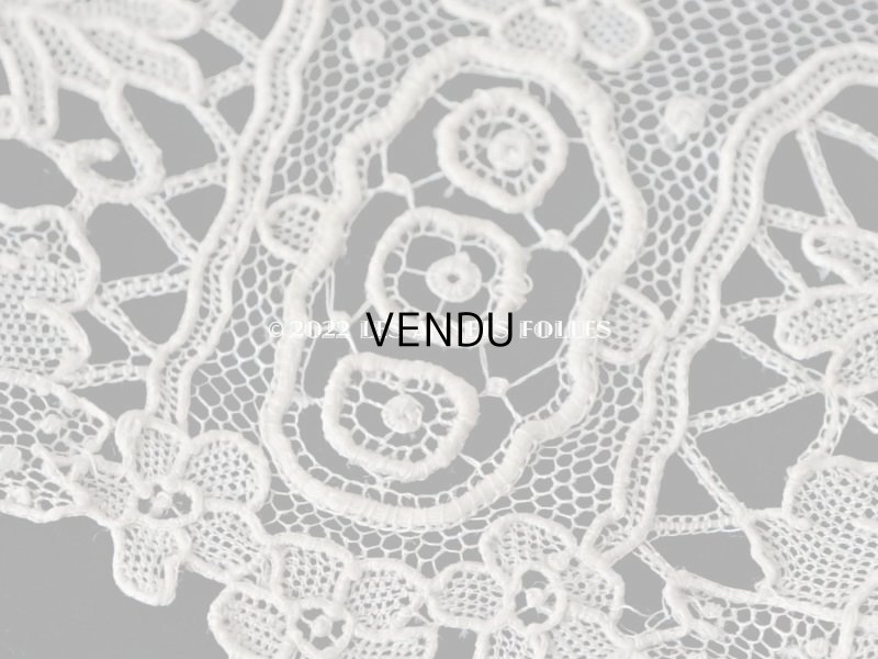 画像7: 19世紀末 アンティーク ニードルレース ポワンドガーズのボーダー 177cm 　幅4.2cm【ポワン・ド・ガーズ】 