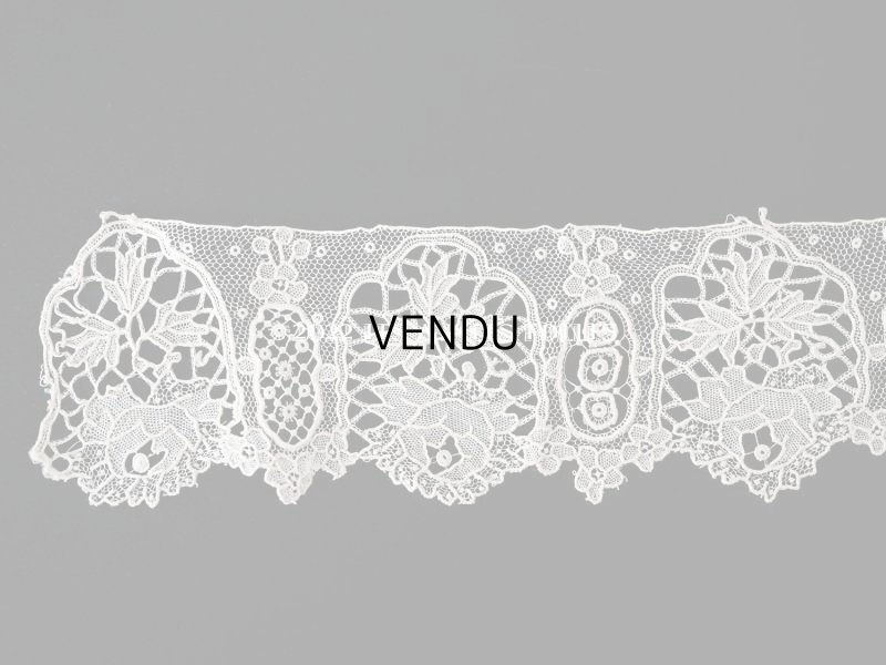 画像8: 19世紀末 アンティーク ニードルレース ポワンドガーズのボーダー 177cm 　幅4.2cm【ポワン・ド・ガーズ】 