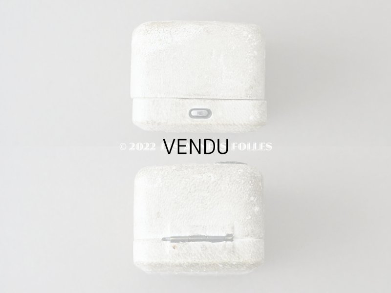 画像5: アンティーク 本革製 リングボックス 　ダブルモノグラムのメタルモチーフ付き　　ジュエリーボックス 