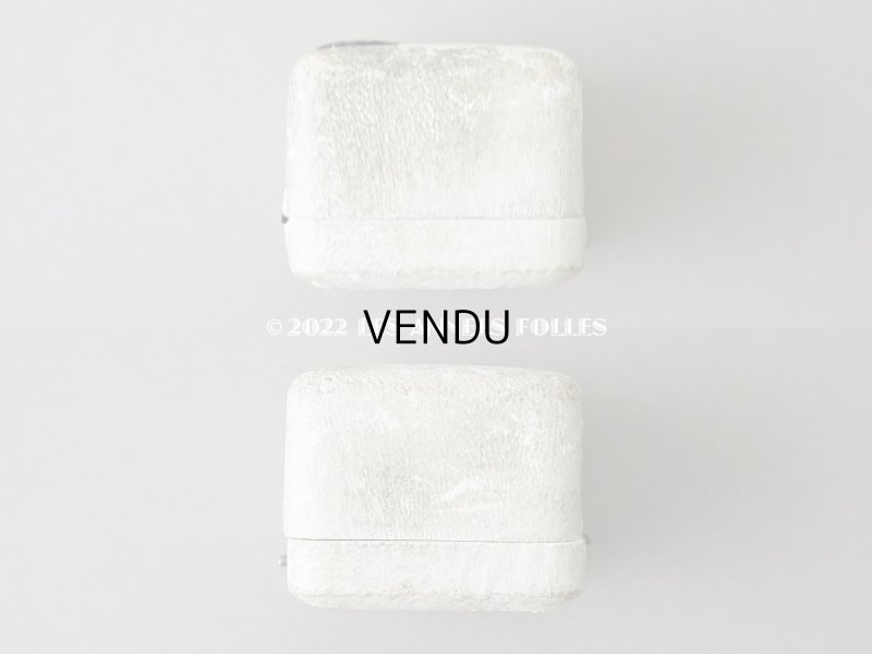 画像6: アンティーク 本革製 リングボックス 　ダブルモノグラムのメタルモチーフ付き　　ジュエリーボックス 