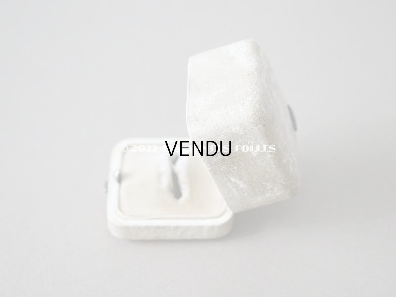 画像7: アンティーク 本革製 リングボックス 　ダブルモノグラムのメタルモチーフ付き　　ジュエリーボックス 