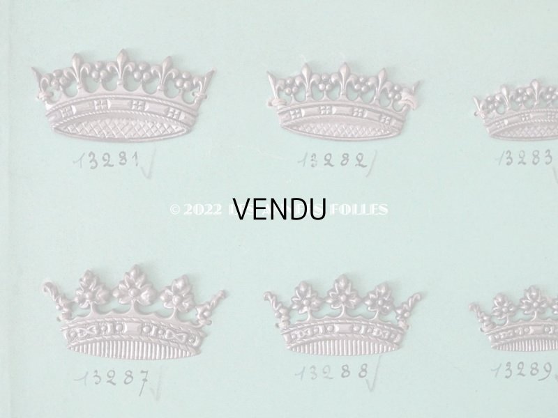 画像6: 1900年代 アンティーク  サンプラー 王冠紋章 メタル製