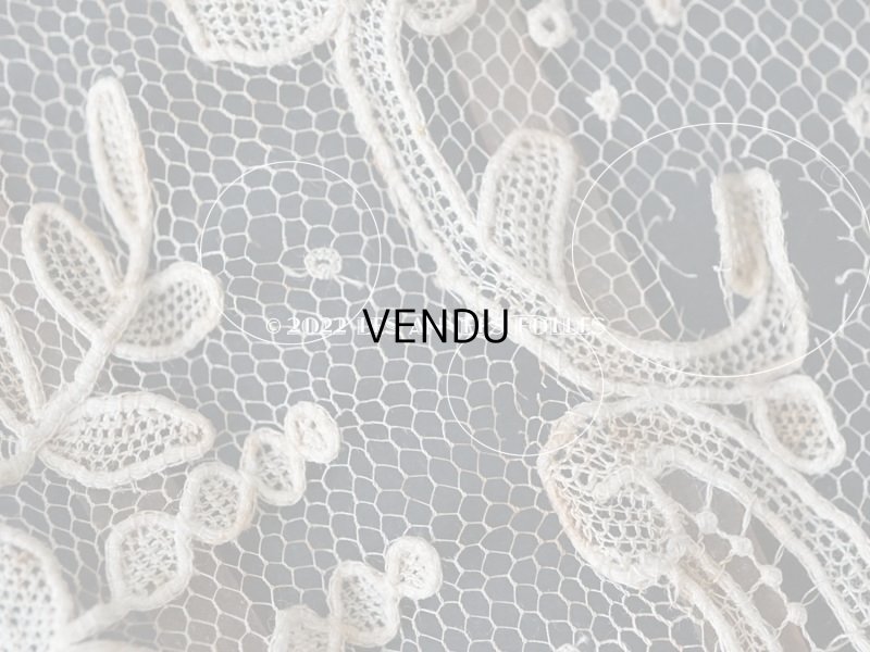 画像12: 19世紀　アンティーク ファン ポワンドローズ  【ポワン・ド・ローズ】【ポワン・ド・ガーズ】