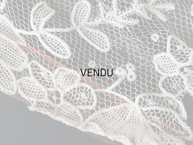 画像11: 19世紀　アンティーク ファン ポワンドローズ  【ポワン・ド・ローズ】【ポワン・ド・ガーズ】