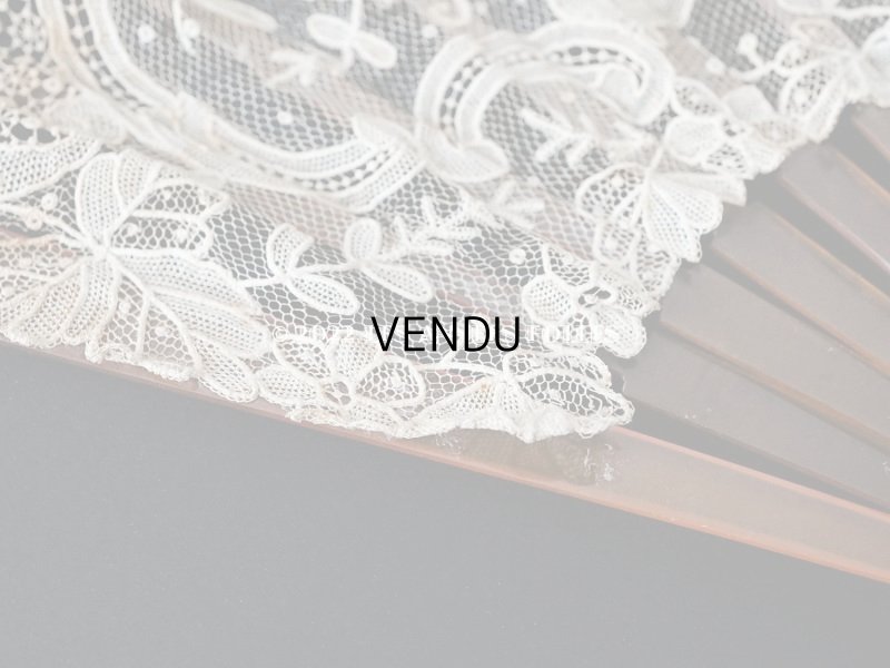 画像10: 19世紀　アンティーク ファン ポワンドローズ  【ポワン・ド・ローズ】【ポワン・ド・ガーズ】