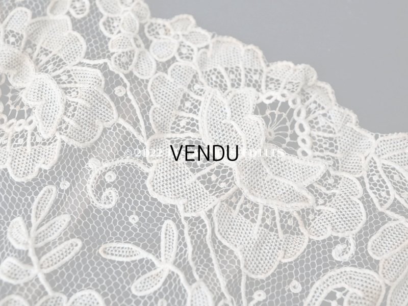 画像18: 19世紀　アンティーク ファン ポワンドローズ  【ポワン・ド・ローズ】【ポワン・ド・ガーズ】