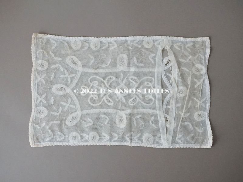 画像11: アンティーク 小さなクッションカバー プリンセスレース 41.5×26cm