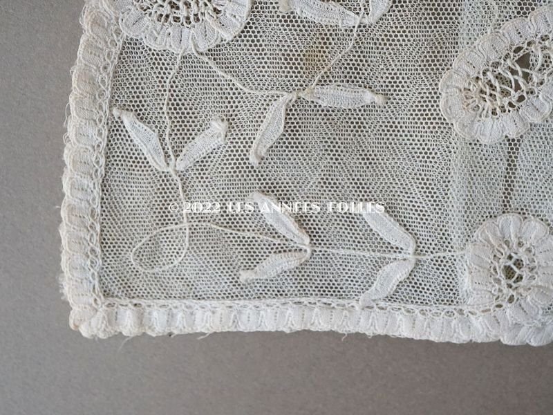 画像4: アンティーク 小さなクッションカバー プリンセスレース 41.5×26cm