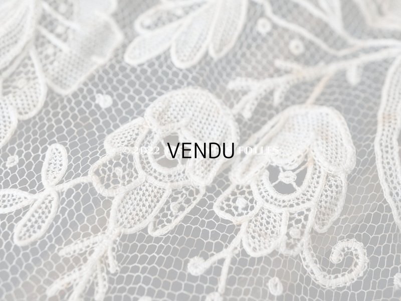 画像17: 19世紀　アンティーク ファン ポワンドローズ  【ポワン・ド・ローズ】【ポワン・ド・ガーズ】