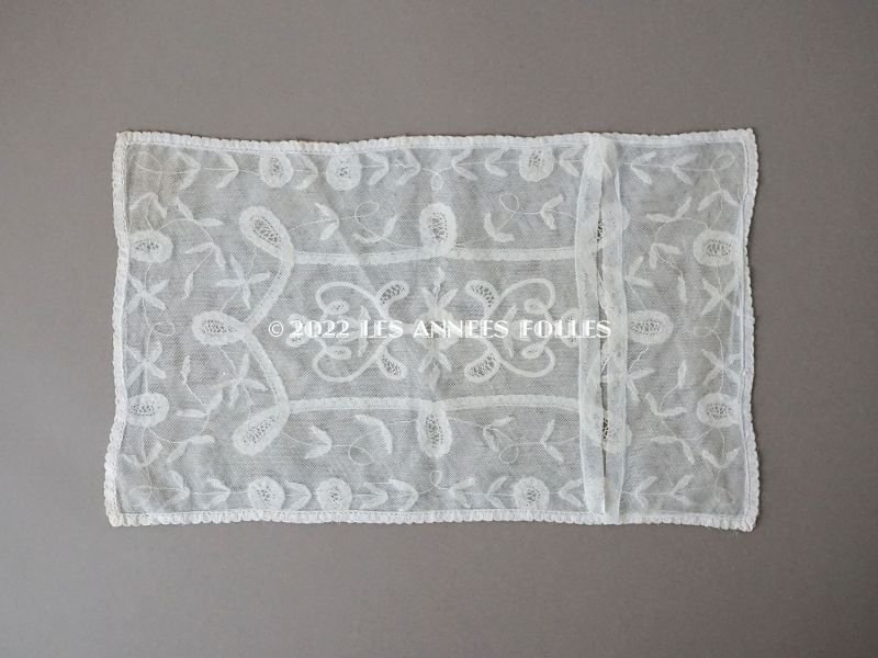 画像7: アンティーク 小さなクッションカバー プリンセスレース 41.5×26cm