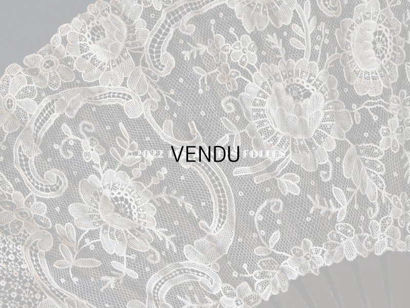 画像6: 19世紀　アンティーク ファン ポワンドローズ  【ポワン・ド・ローズ】【ポワン・ド・ガーズ】