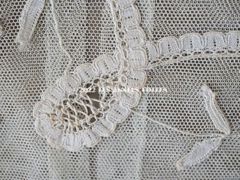 画像5: アンティーク 小さなクッションカバー プリンセスレース 41.5×26cm