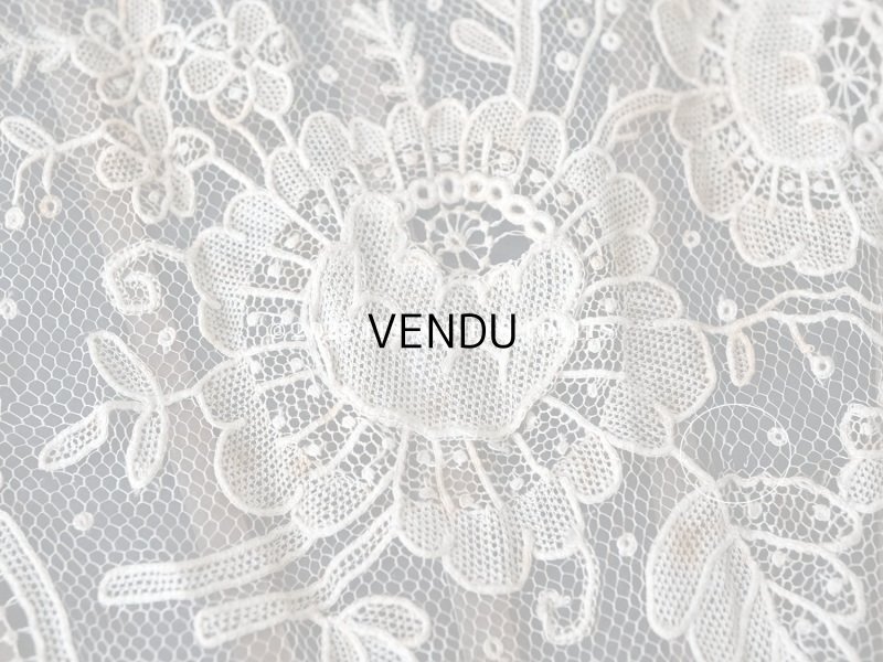 画像16: 19世紀　アンティーク ファン ポワンドローズ  【ポワン・ド・ローズ】【ポワン・ド・ガーズ】