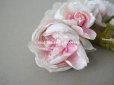 画像5:  アンティーク 薔薇の布花 クォーターロゼット咲き コサージュ