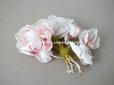 画像4:  アンティーク 薔薇の布花 クォーターロゼット咲き コサージュ
