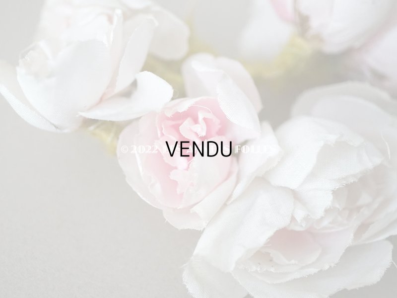 画像8:  アンティーク 薔薇の布花 クォーターロゼット咲き コサージュ