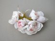 画像2:  アンティーク 薔薇の布花 クォーターロゼット咲き コサージュ (2)