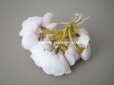 画像10:  アンティーク 薔薇の布花 クォーターロゼット咲き コサージュ
