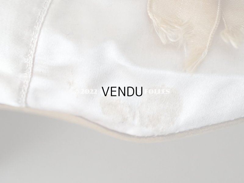 画像8: 1860~1870年代 ナポレオン3世時代 アンティーク 小さなシューズ パウダーピンクのシルクサテン