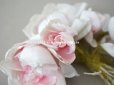 画像6:  アンティーク 薔薇の布花 クォーターロゼット咲き コサージュ