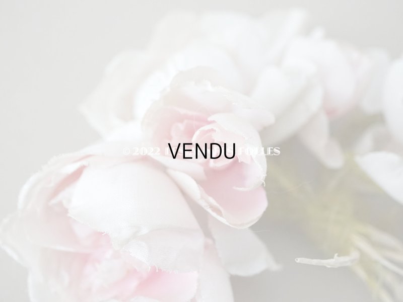 画像6:  アンティーク 薔薇の布花 クォーターロゼット咲き コサージュ