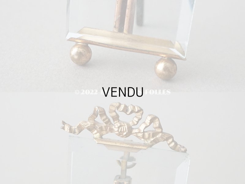 画像3: アンティーク ドール用 小さなフォトフレーム  リボンモチーフ付き