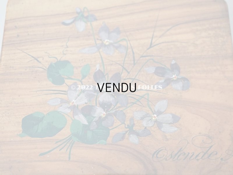 画像5: アンティーク モシュリンヌ　菫のジュエリーボックス シルク製クッション