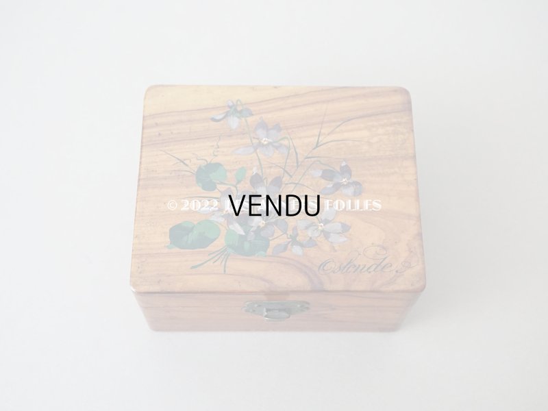 画像4: アンティーク モシュリンヌ　菫のジュエリーボックス シルク製クッション