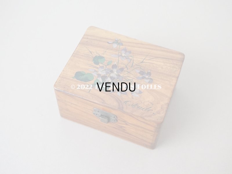 画像3: アンティーク モシュリンヌ　菫のジュエリーボックス シルク製クッション