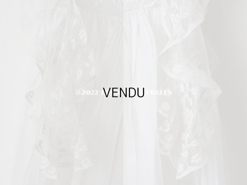 画像8: アンティーク 洗礼式のベビードレス 葡萄柄 手刺繍&手縫い&手編みのヴァランシエンヌレース