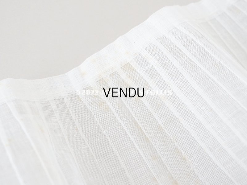 画像4: 1900年代 アンティーク 幅広 ドレスの裾  プリーツ入り レース付き 1.8m 幅13.1cm　コットンオーガンジー