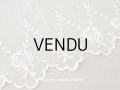 アンティーク リボン柄の刺繍入り 幅広チュールレース 幅26.5cm