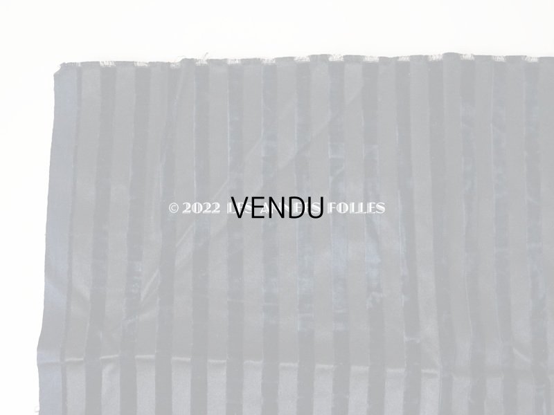 画像4: 1920年代 アンティーク ファブリック ストライプ シルク製ベルベット＆サテン 36×47cm