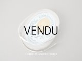 アンティーク 極細 シルク製リボン サテンの縁取り 淡いブルーグリーン 6.3m 幅5.5mm RUBAN POUR LINGERIE SEMIRAMIS